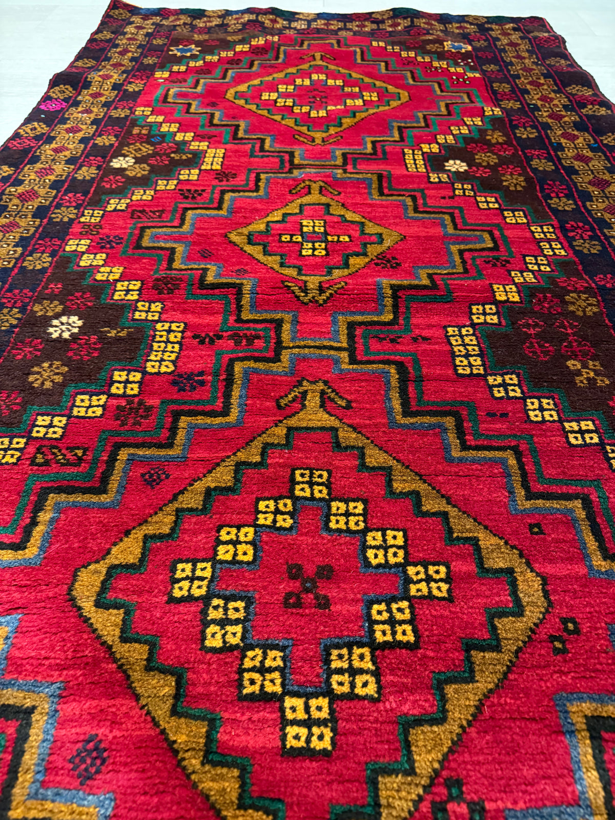 Fine Afghan Handmade Baluch Rug – 193 × 105 cm
