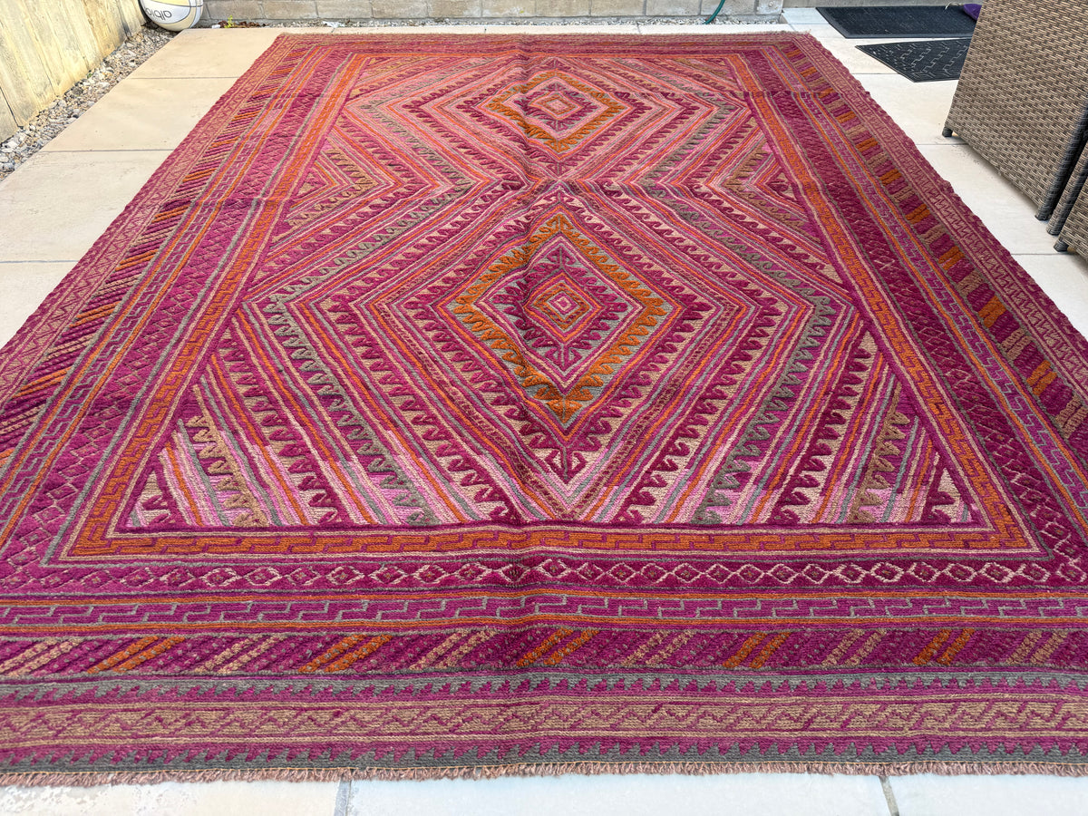 Afghan Mushwani Kilim & Carpet – 280×202cm