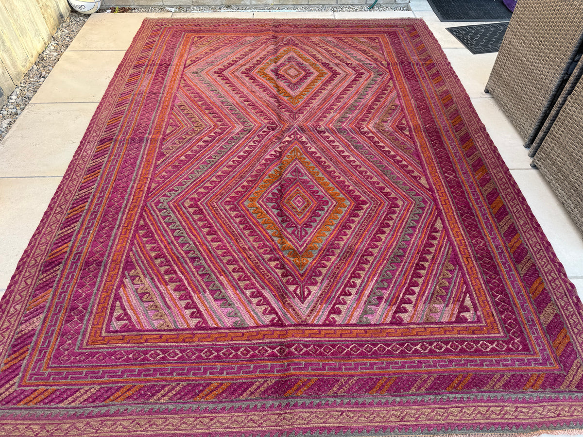 Afghan Mushwani Kilim & Carpet – 280×202cm