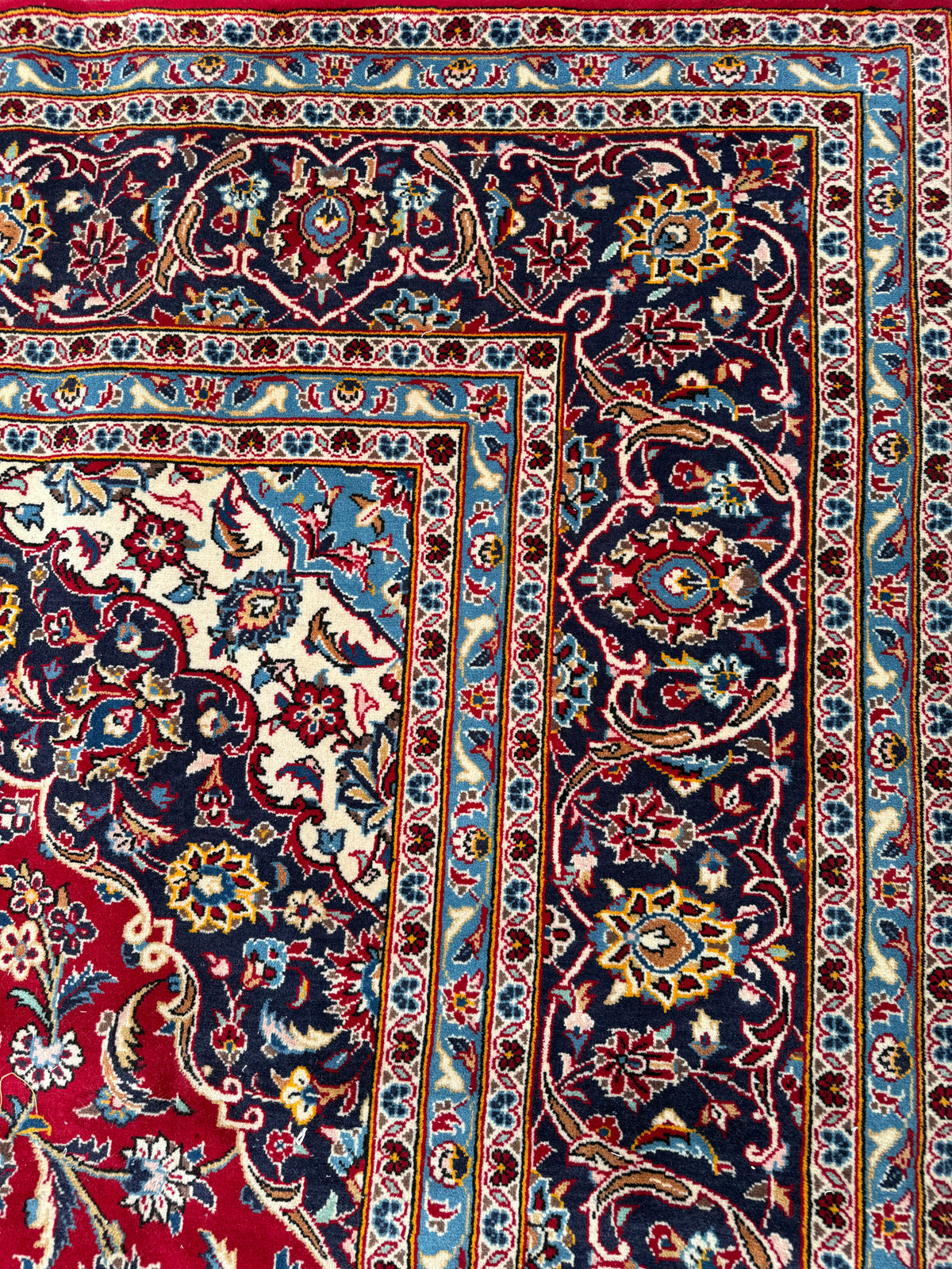 Persian Kashan Ardekan Handmade Rug size: 357x243cm