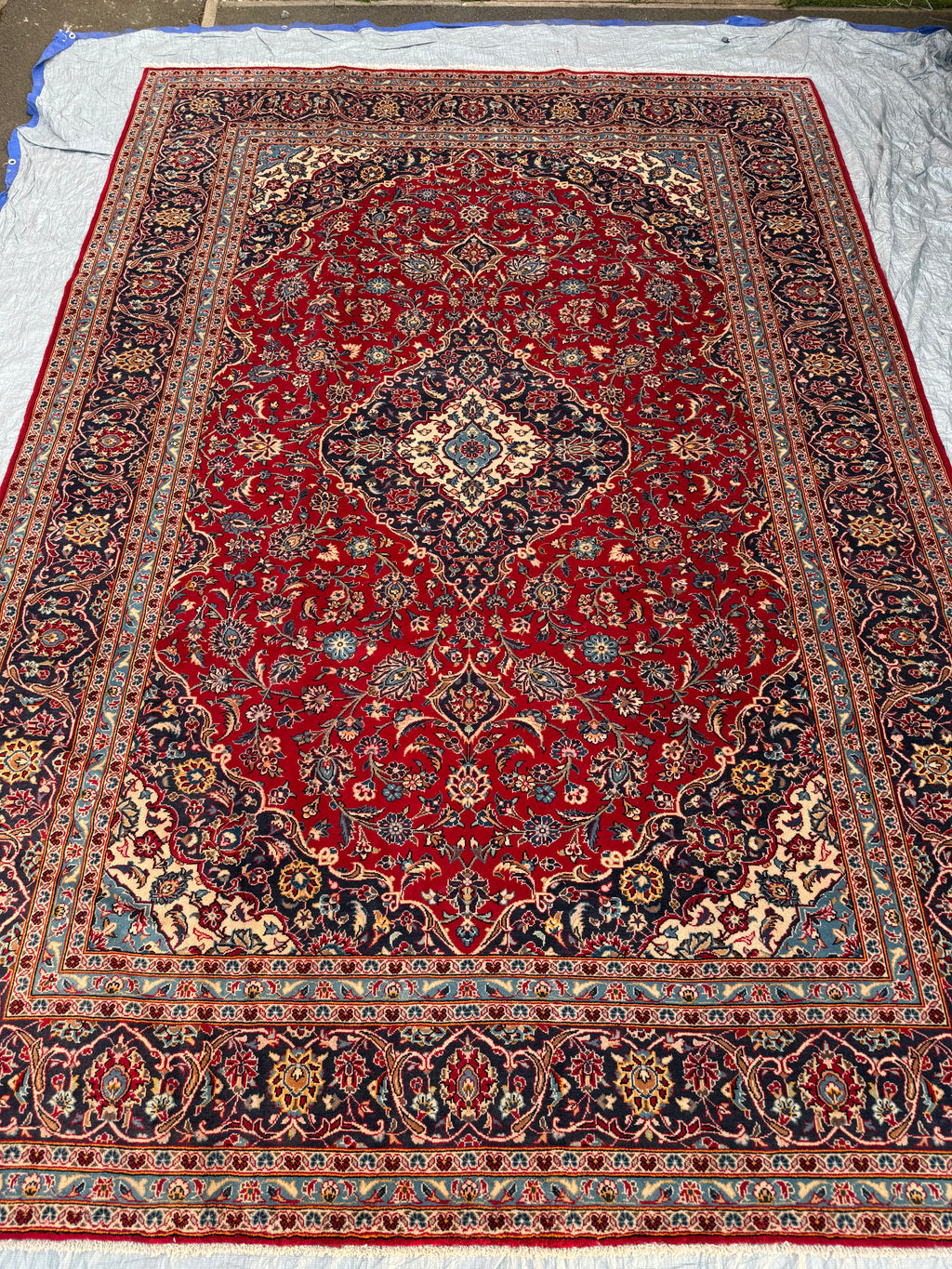 Persian Kashan Ardekan Handmade Rug size: 357x243cm