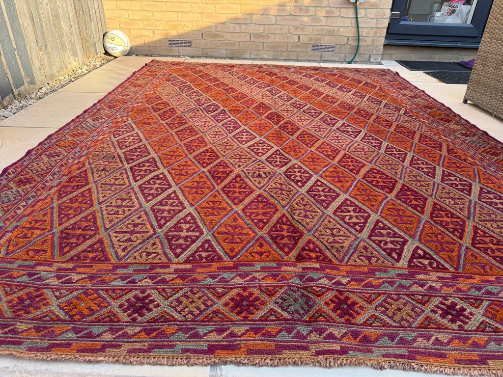 Afghan Mushwani Kilim & Carpet – 280×208 cm