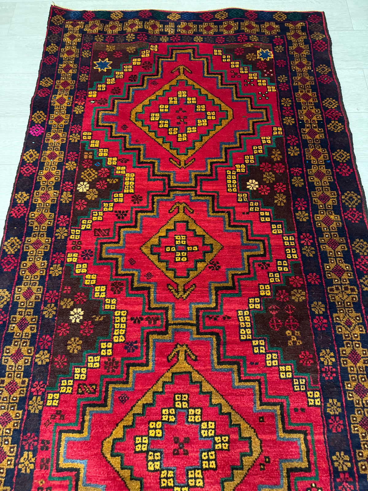 Fine Afghan Handmade Baluch Rug – 193 × 105 cm