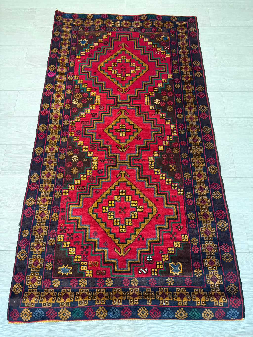 Fine Afghan Handmade Baluch Rug – 193 × 105 cm