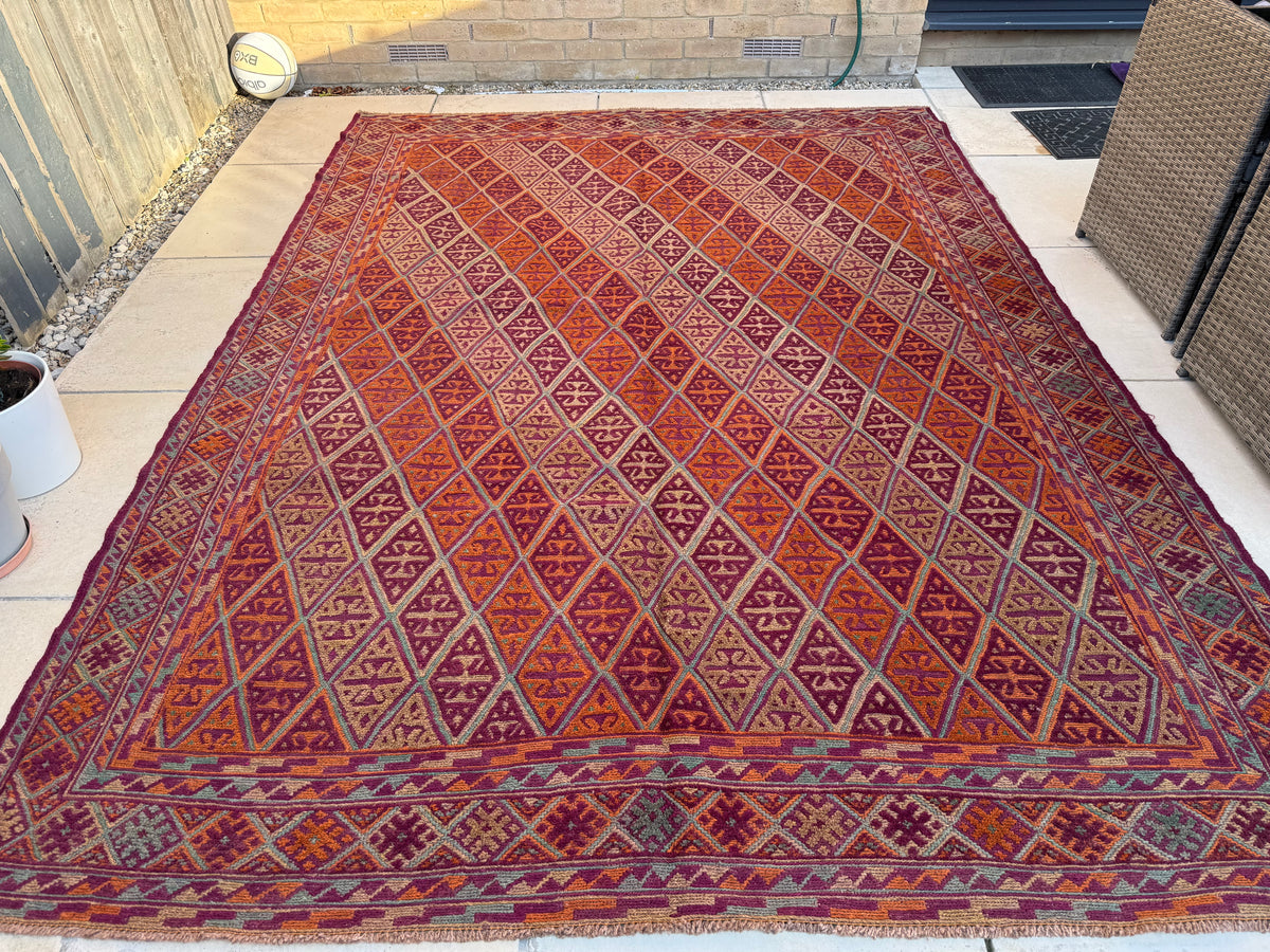 Afghan Mushwani Kilim & Carpet – 280×208 cm