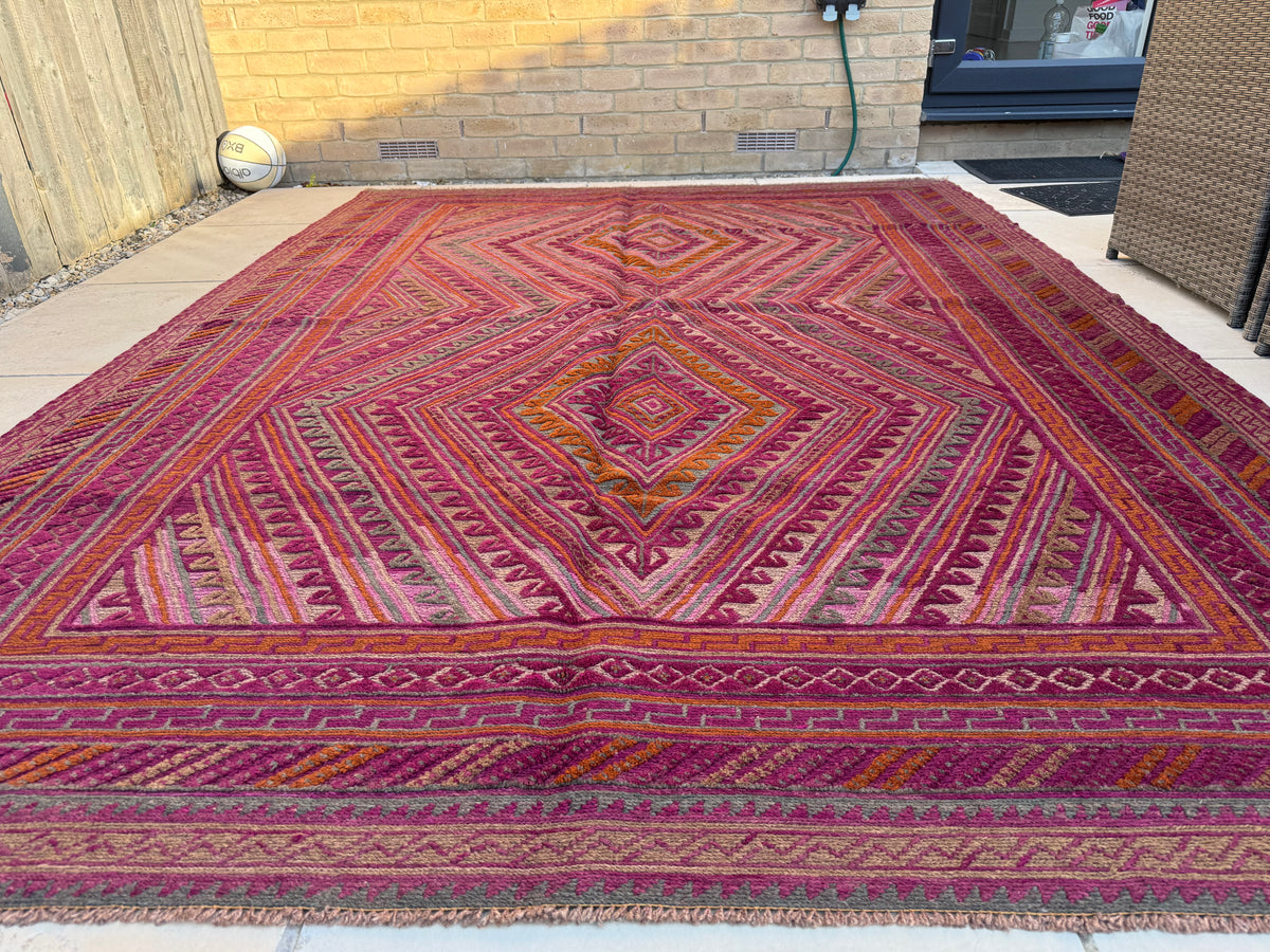Afghan Mushwani Kilim & Carpet – 280×202cm