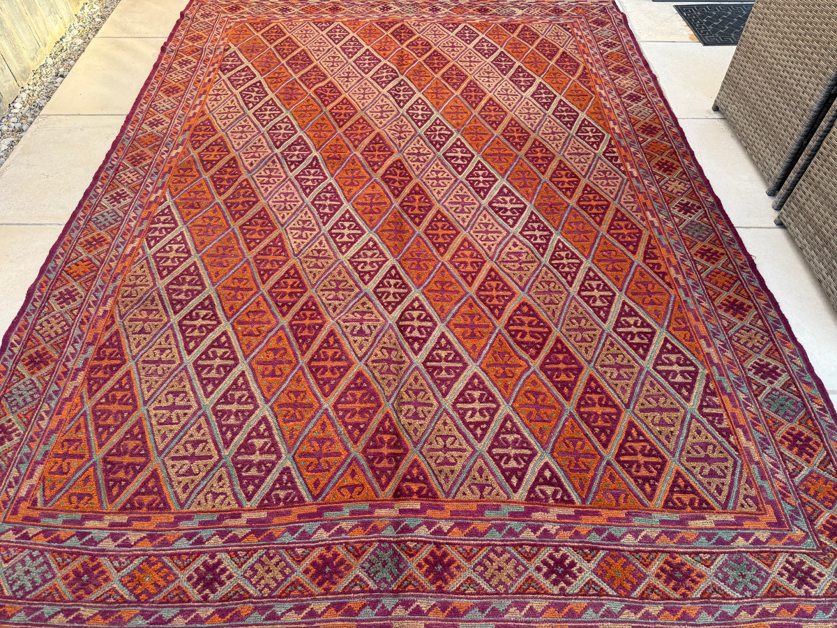 Afghan Mushwani Kilim & Carpet – 280×208 cm