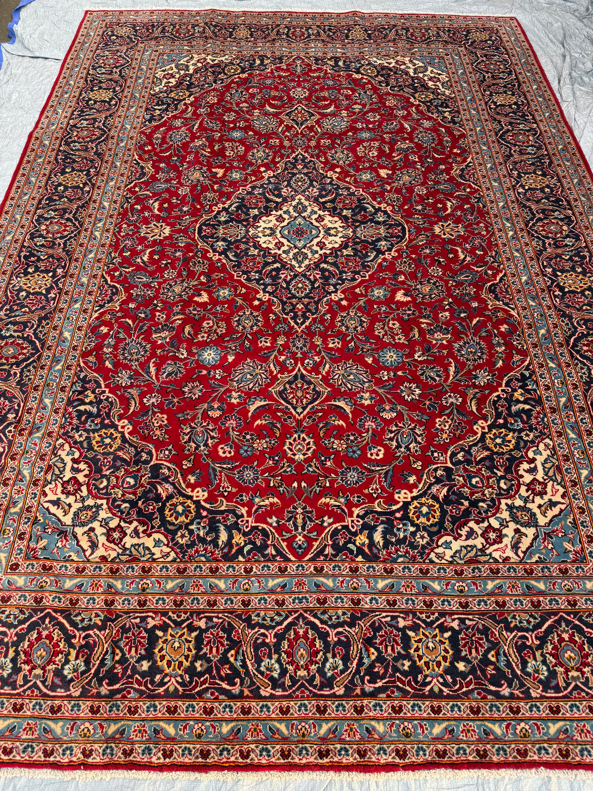 Persian Kashan Ardekan Handmade Rug size: 357x243cm
