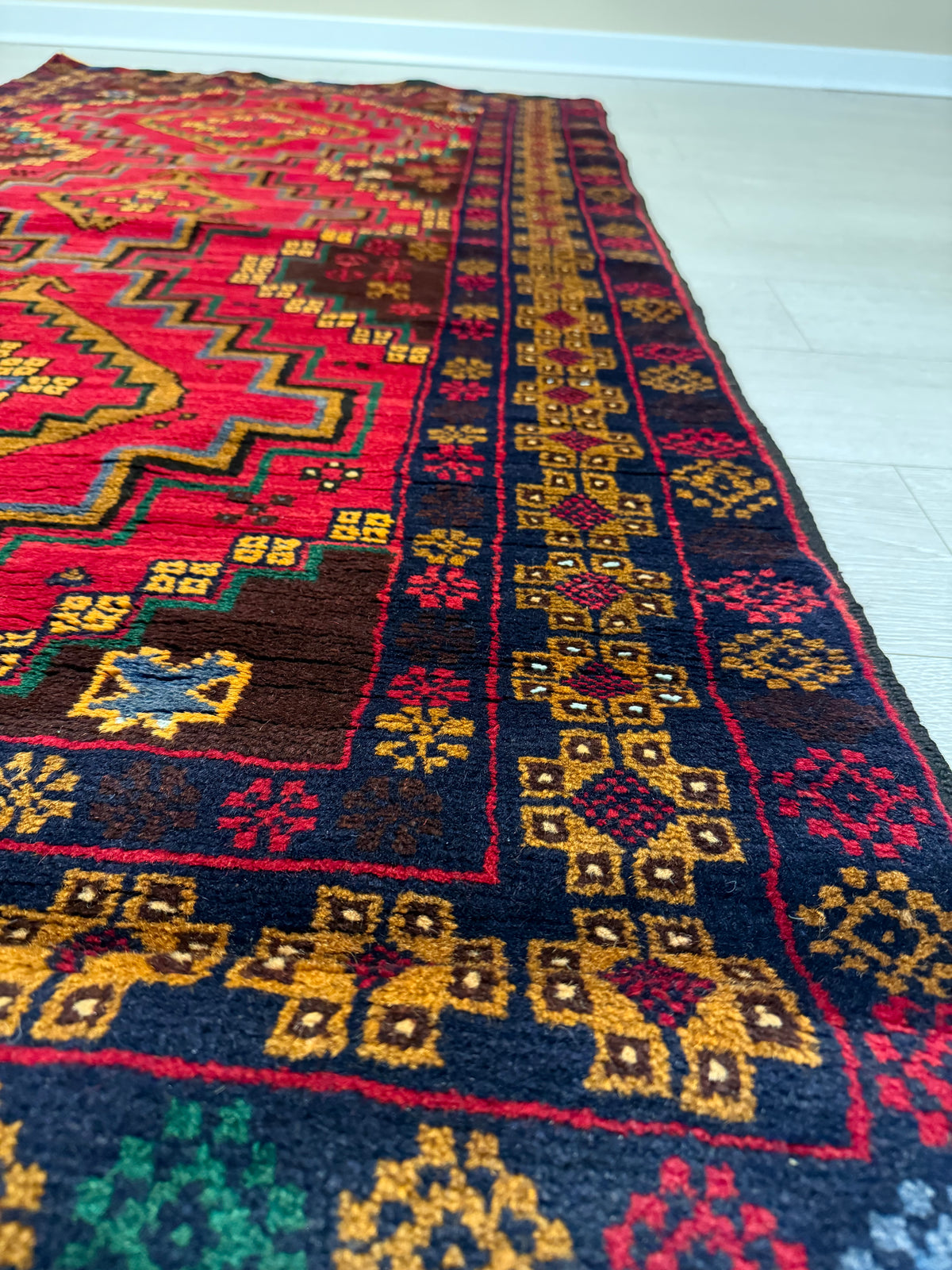 Fine Afghan Handmade Baluch Rug – 193 × 105 cm