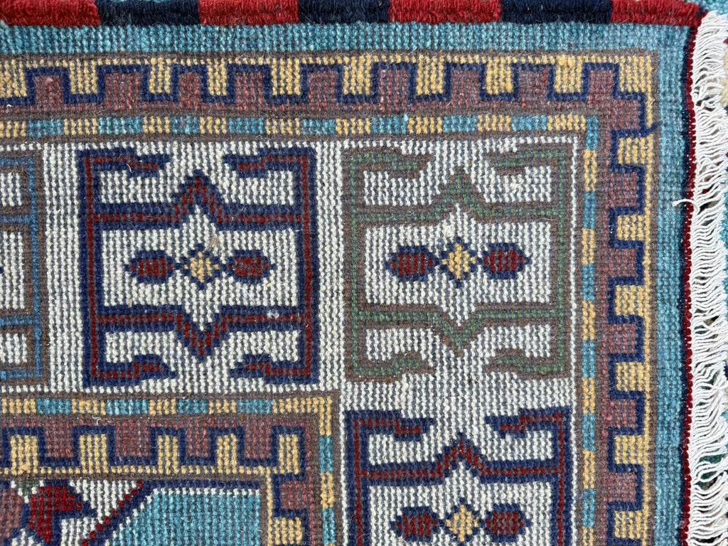 Stunning Indo Kazak Wool Rug – 292 × 200 cm