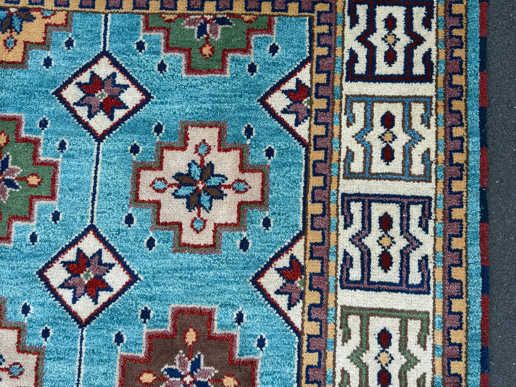 Stunning Indo Kazak Wool Rug – 292 × 200 cm