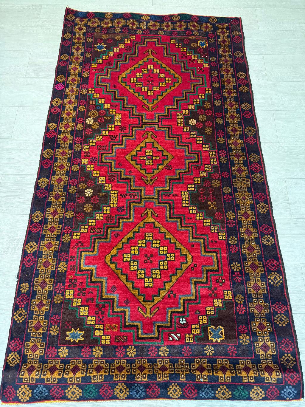Fine Afghan Handmade Baluch Rug – 193 × 105 cm