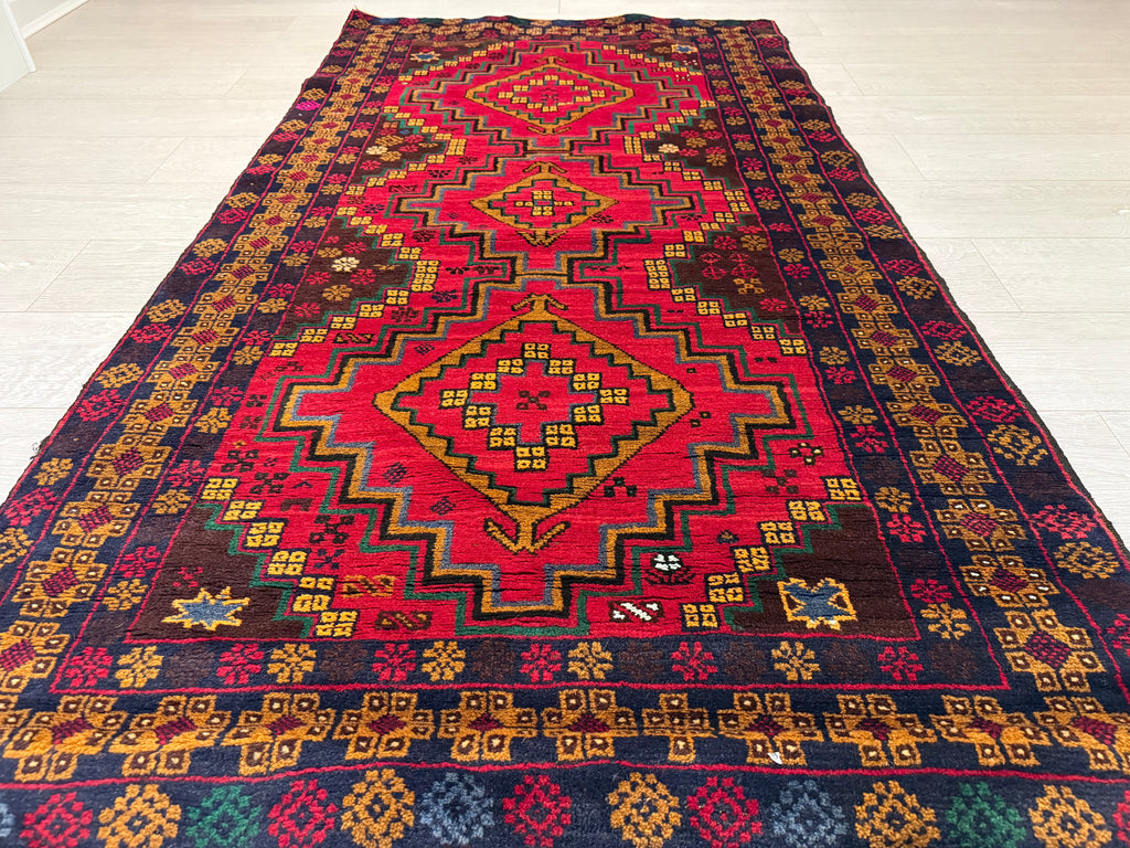 Fine Afghan Handmade Baluch Rug – 193 × 105 cm