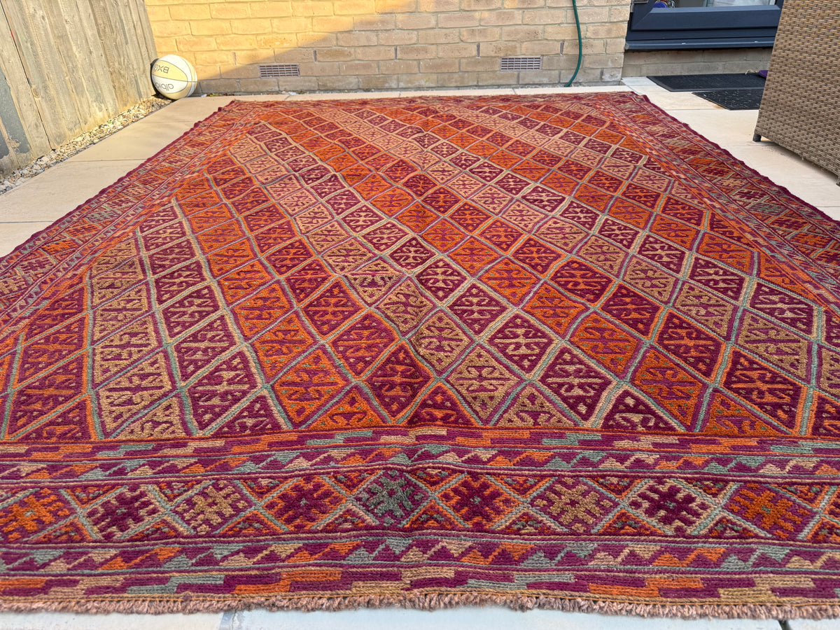 Afghan Mushwani Kilim & Carpet – 280×208 cm