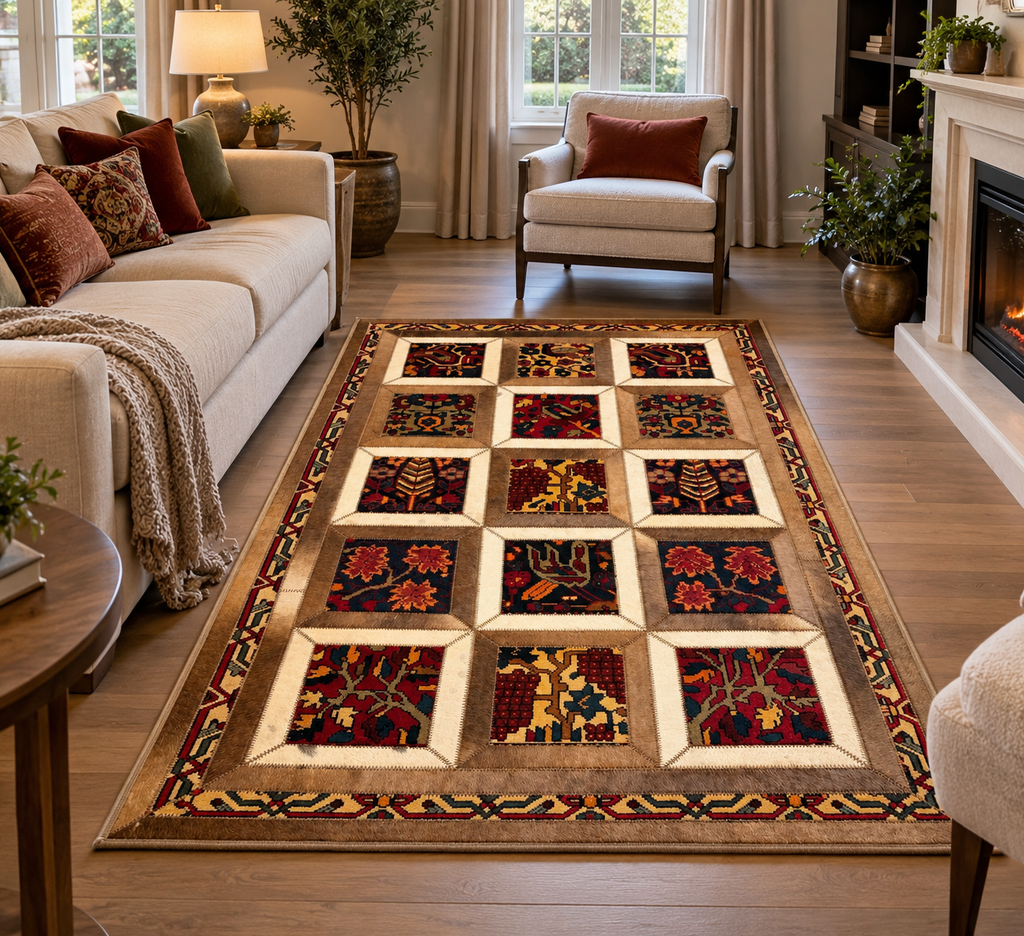 Persian Bakhtiari Garden design Rug 184×122 cm