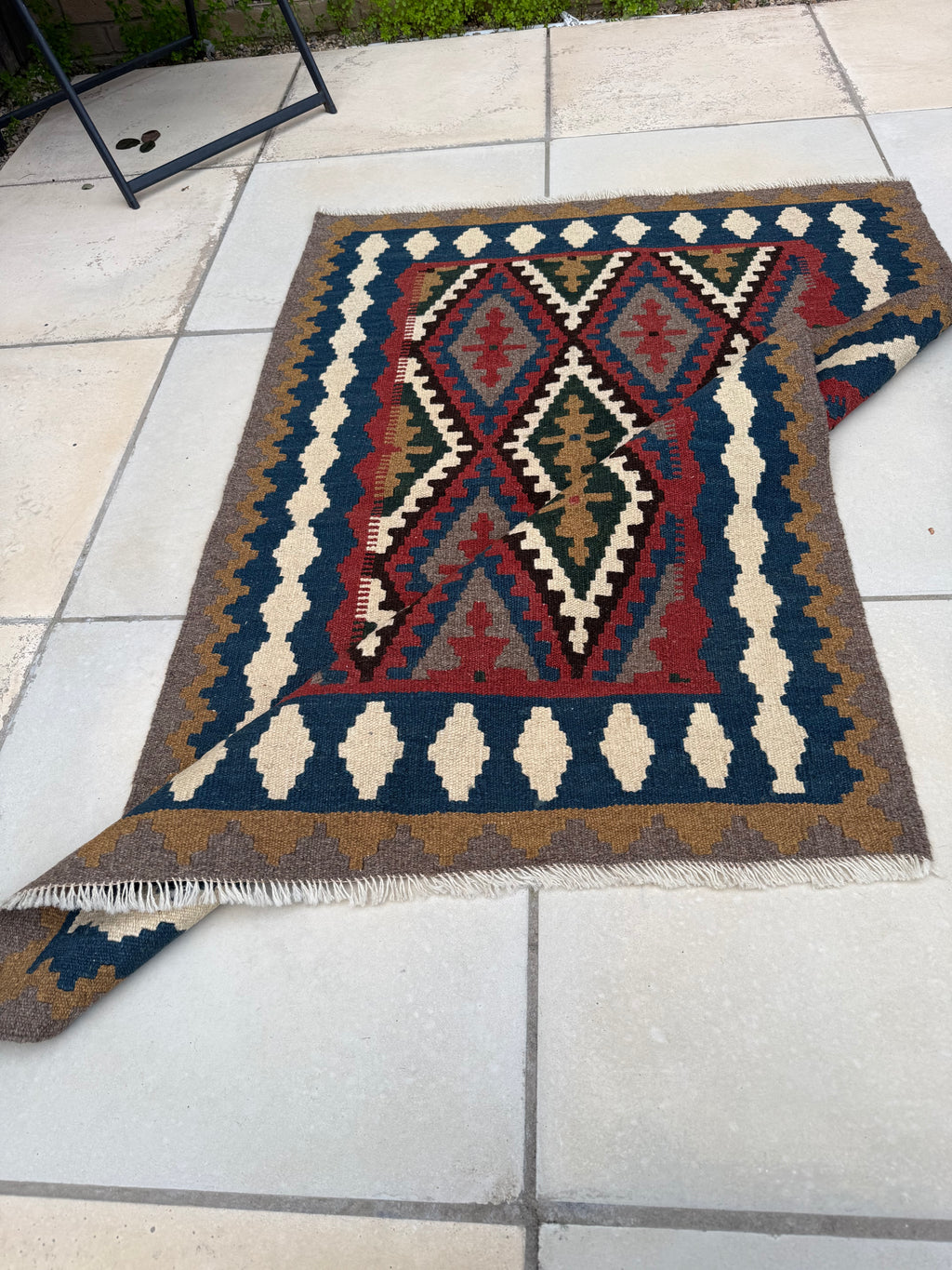 Beautiful genuine Persian Qashqai Kilim rug size:155x106cm