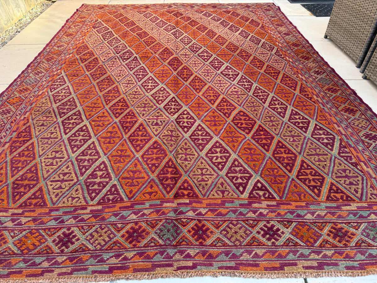 Afghan Mushwani Kilim & Carpet – 280×208 cm