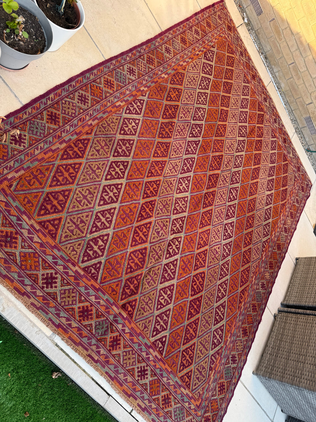 Afghan Mushwani Kilim & Carpet – 280×208 cm