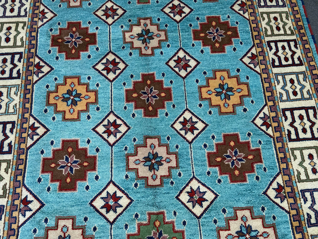 Stunning Indo Kazak Wool Rug – 292 × 200 cm