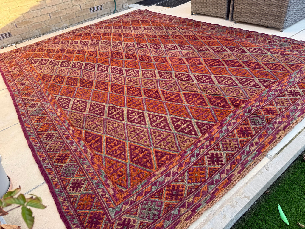 Afghan Mushwani Kilim & Carpet – 280×208 cm