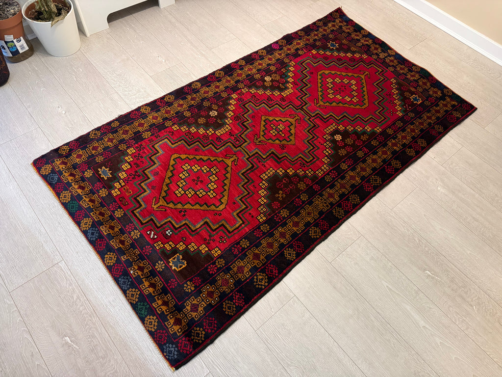 Fine Afghan Handmade Baluch Rug – 193 × 105 cm