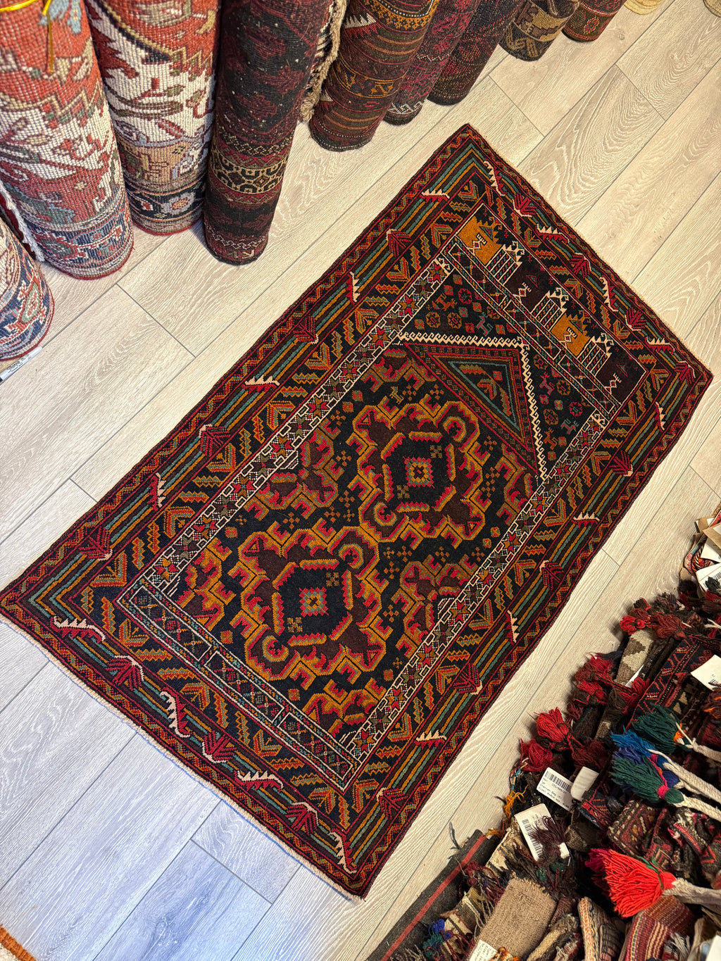 Handmade Afghan Balouch Rug 125x80 cm