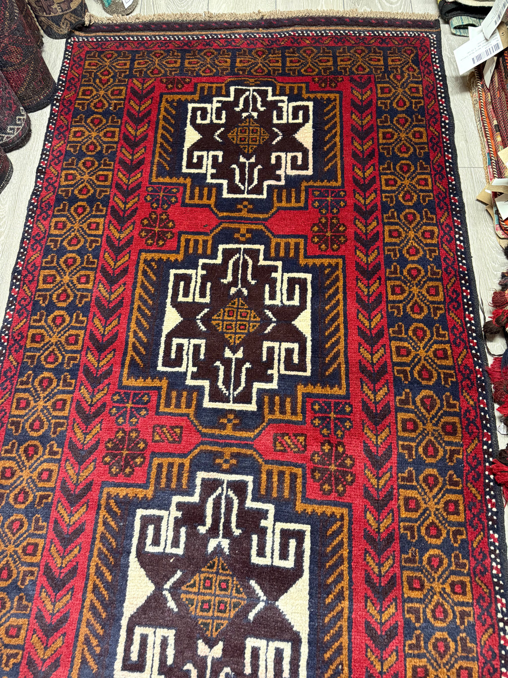 Afghan Belouch Handmade Wool Rug – 200 × 100 cm